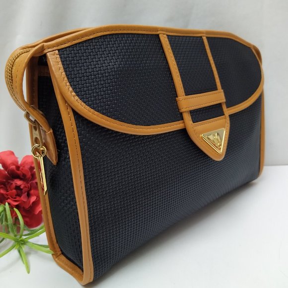 Authentic YSL - Yves Saint Laurent clutch bag Vintage PVC leather black/ brown - Picture 4 of 15